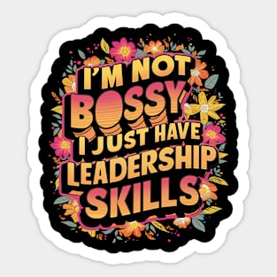 Lead with Charm, funny sarcasm Sticker